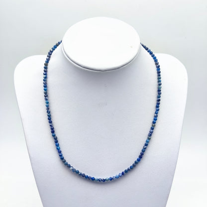 Facettierte Perlenkette - Lapislazuli (3 mm)