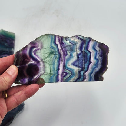 Tranche de Fluorite multicolore - Lot de 1,2 Kg - 3 pièces