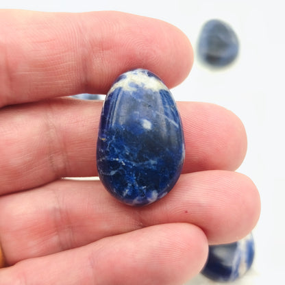 Pendentif pierre roulée percée - Sodalite