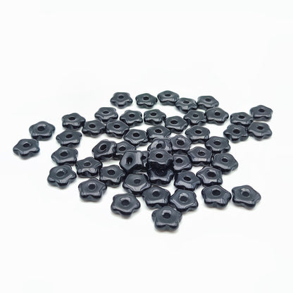 Pendentif Fleur Obsidienne noire