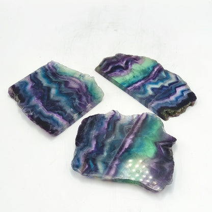 Tranche de Fluorite multicolore - Lot de 1,2 Kg - 3 pièces