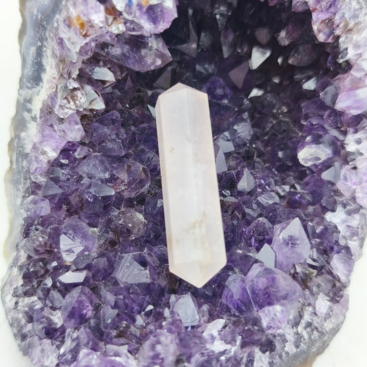 Pointe Biterminée - Quartz rose (4/5 cm)