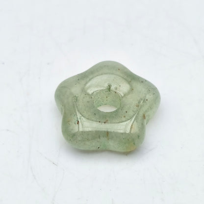 Pendentif Fleur Aventurine verte