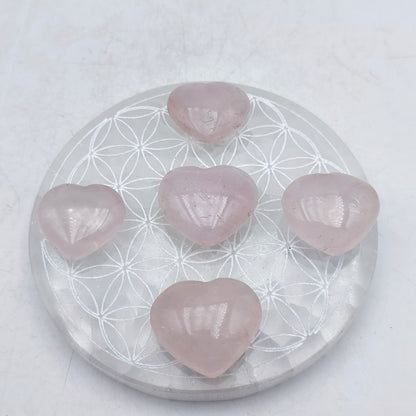 Petit Coeur - Quartz Rose - Taille G