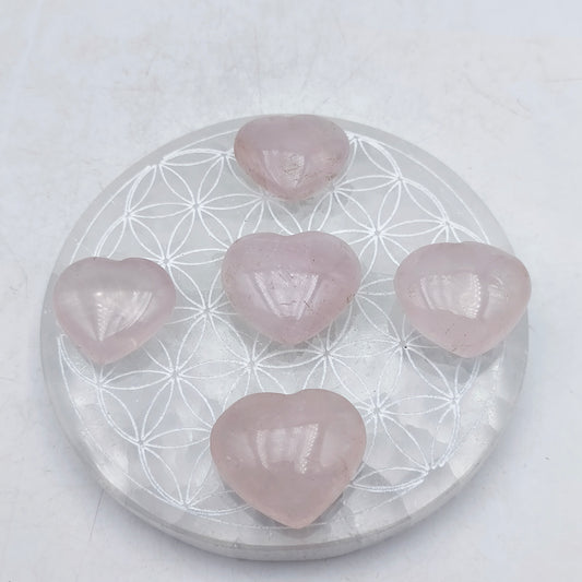 Petit Coeur - Quartz Rose - Taille G