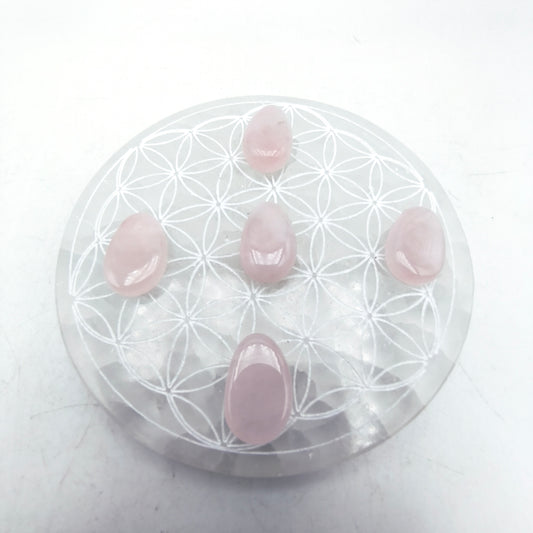 Pendentif pierre roulée percée - Quartz rose