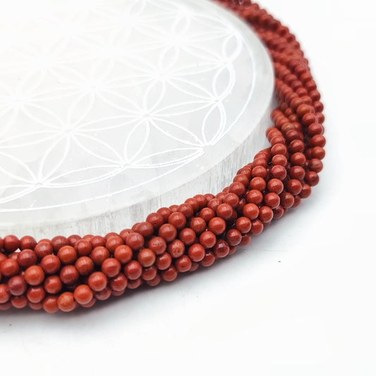 Rang de perles - Jaspe Rouge (4 mm)