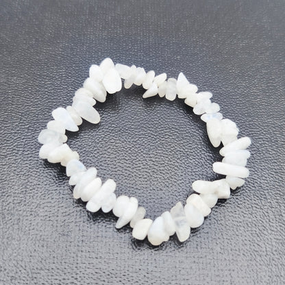 Bracelet baroque en Pierre de lune blanche (Collection Enfant)