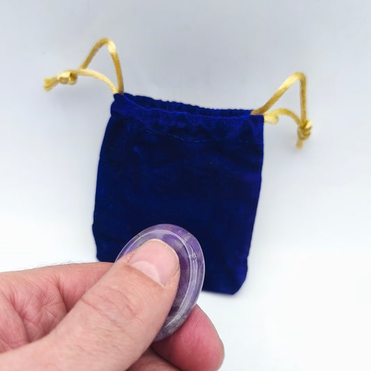 Galet Anti Stress - Améthyste Chevron