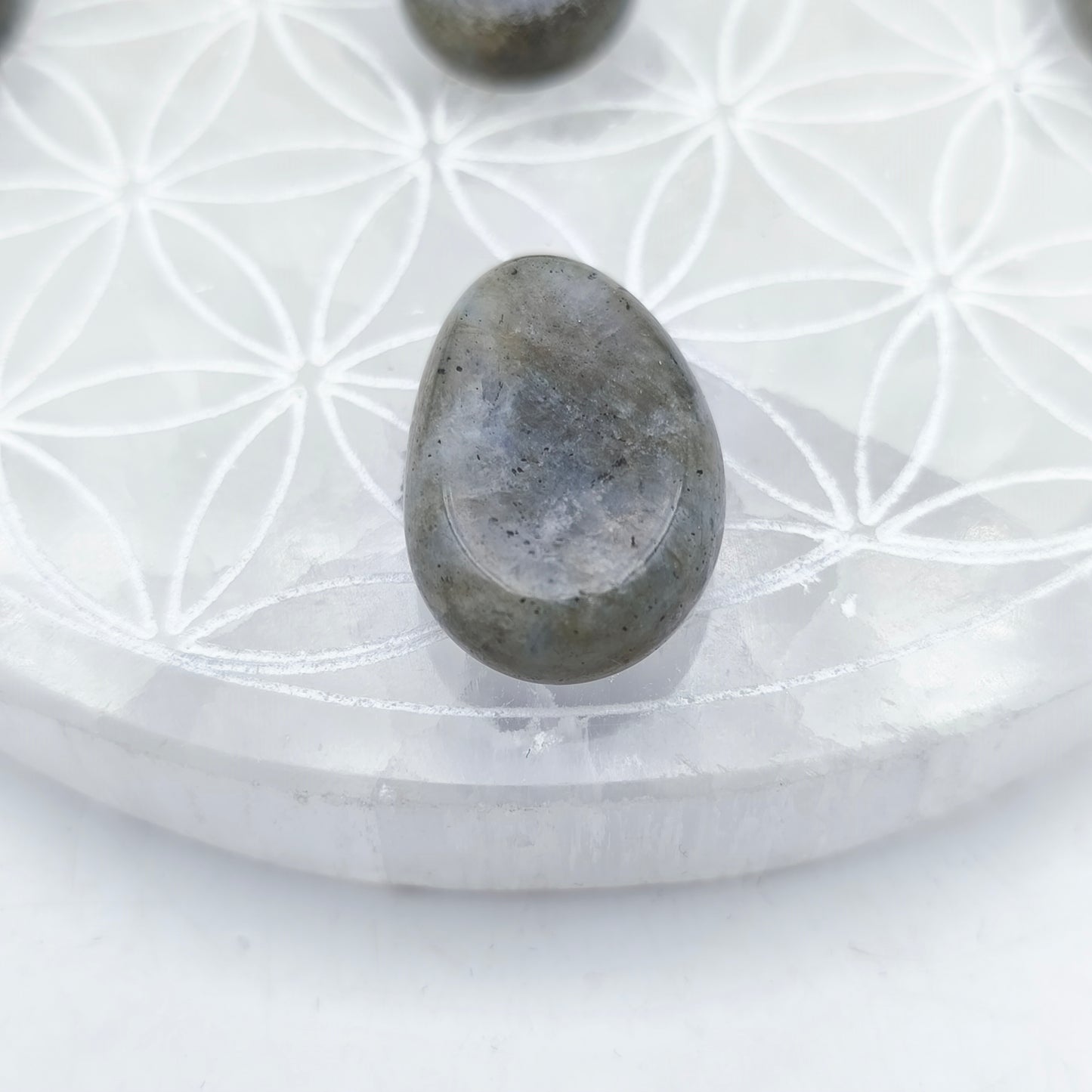 Pendentif pierre roulée percée - Labradorite