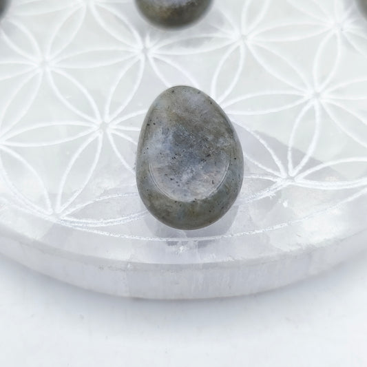 Pendentif pierre roulée percée - Labradorite