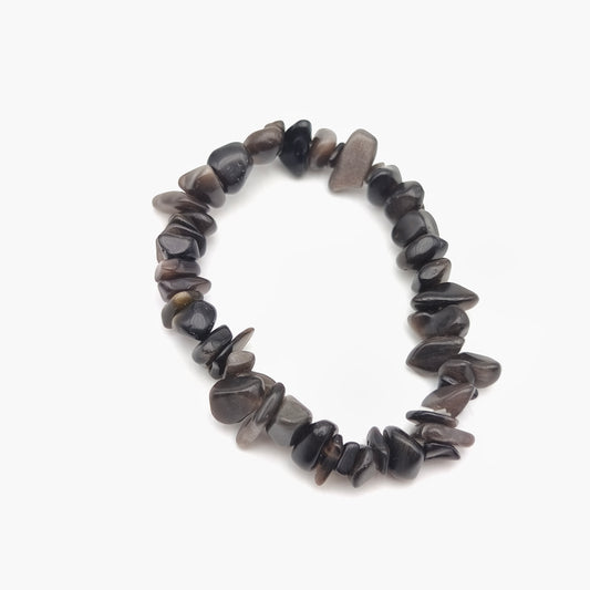 Bracelet baroque en Obsidienne argentée (Collection Femme / Enfant)