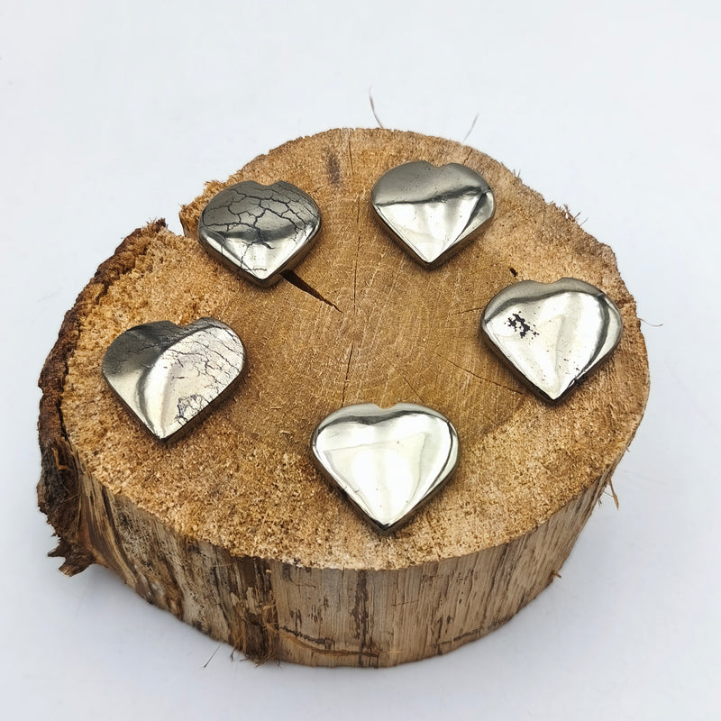 Corazón PLANO Pequeño - Pirita EXTRA - Talla M