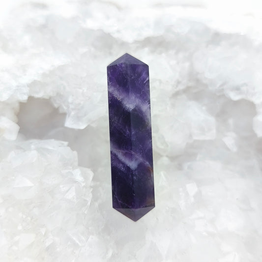 Pointe Biterminée - Améthyste Chevron (4/5 cm)