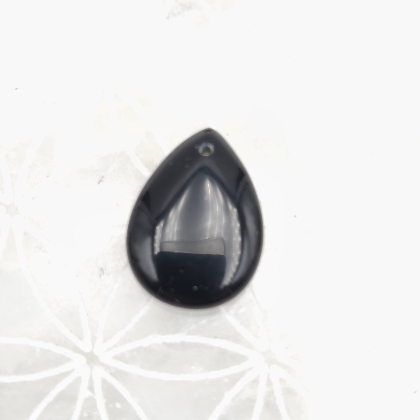 Pendentif Goutte Obsidienne noire