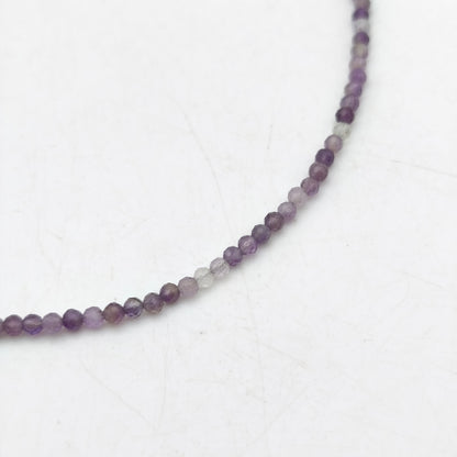 Facettierte Perlenkette - Naturamethyst (3 mm)