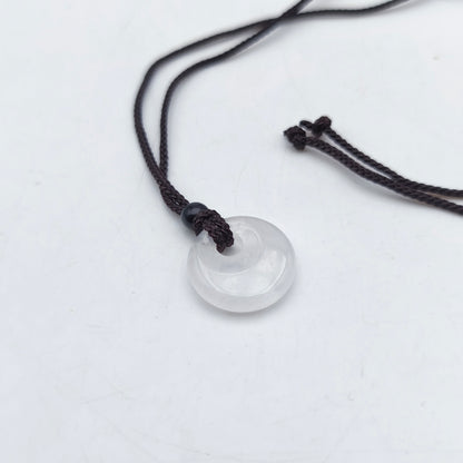 Donut de 2 cm con cordón - Cuarzo blanco