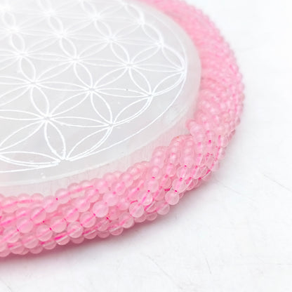 Rang de perles - Quartz rose (4 mm)