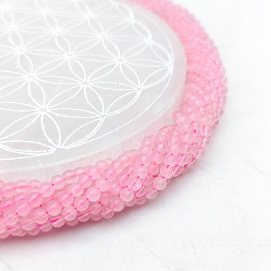 Rang de perles - Quartz rose (4 mm)