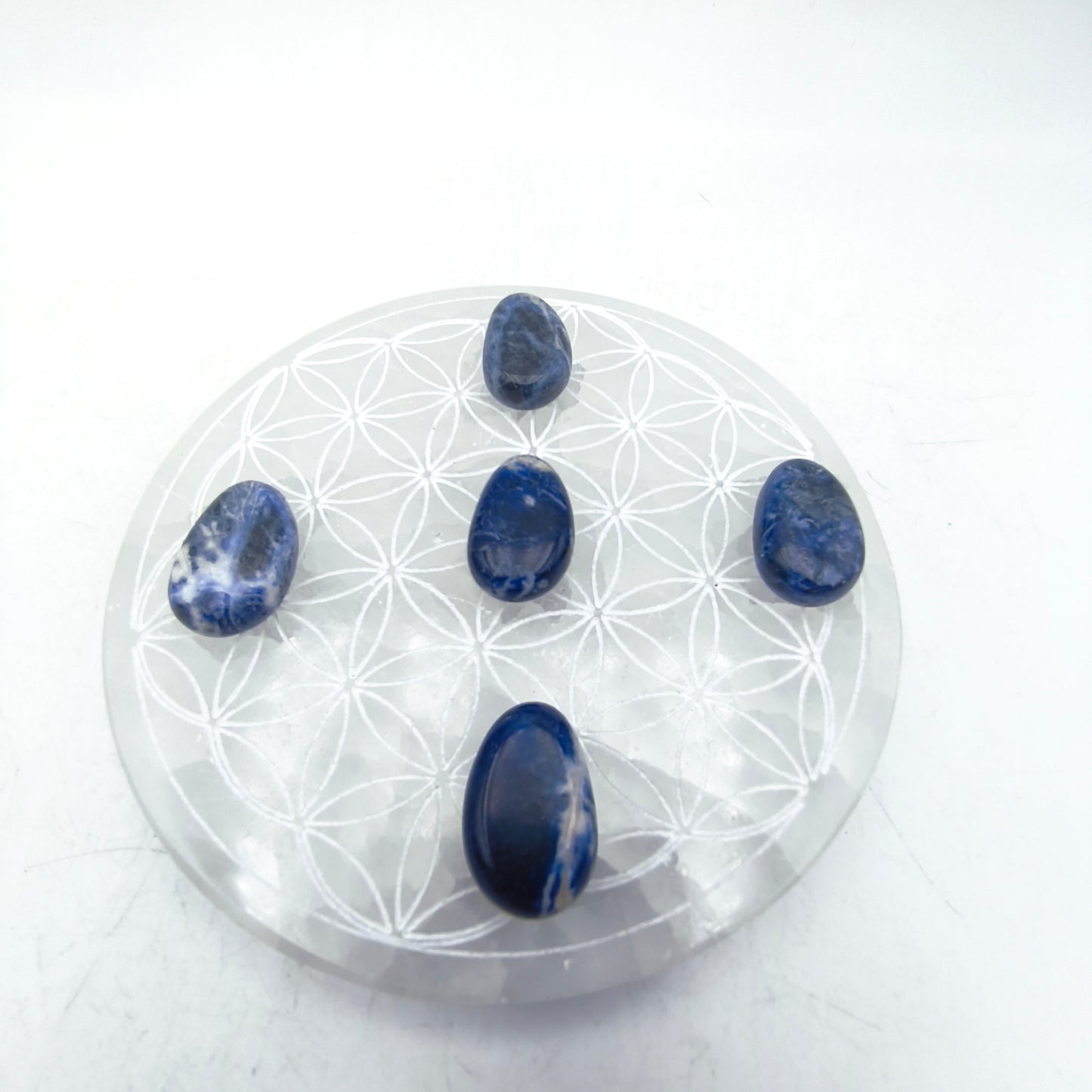 Pendentif pierre roulée percée - Sodalite