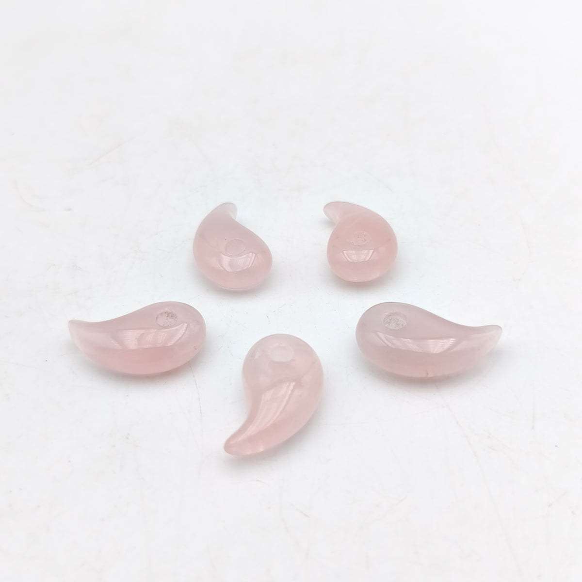 Pendentif Magatama Quartz rose