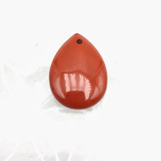 Pendentif Goutte Jaspe rouge