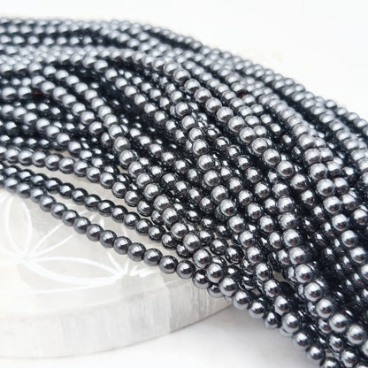 Rang de perles - Hématite (4 mm)