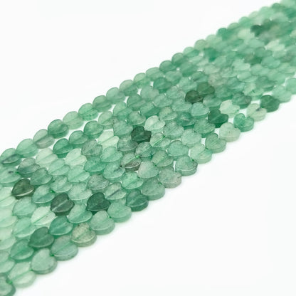 Rang de perles cœur - Aventurine verte (6 mm)