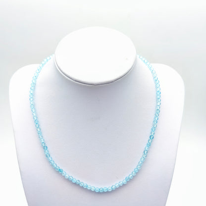 Facettierte Perlenkette - Topas EXTRA (3 mm)