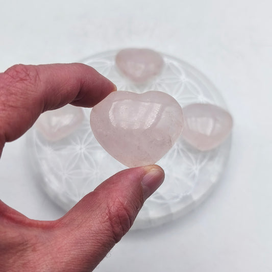 Petit Coeur - Quartz Rose - Taille G