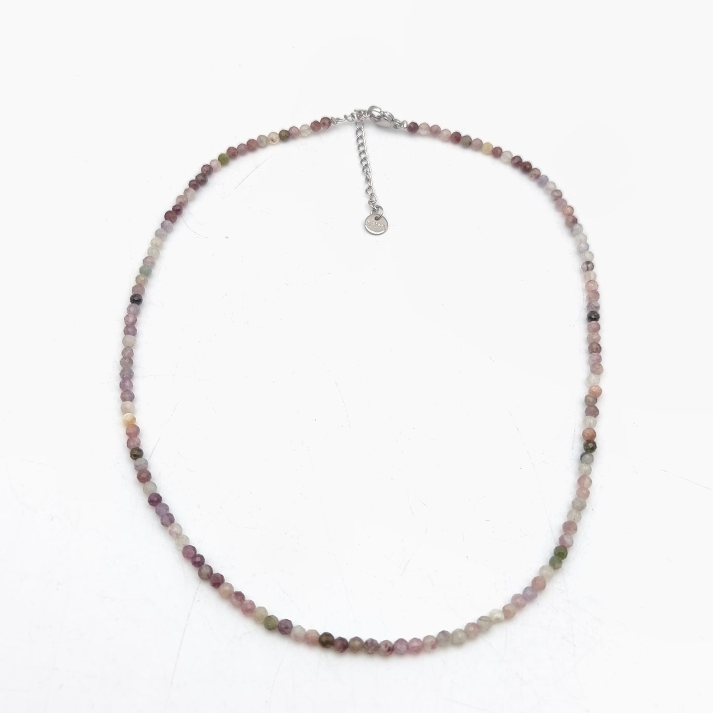 Collar de perlas facetadas - Turmalina multicolor (3 mm)