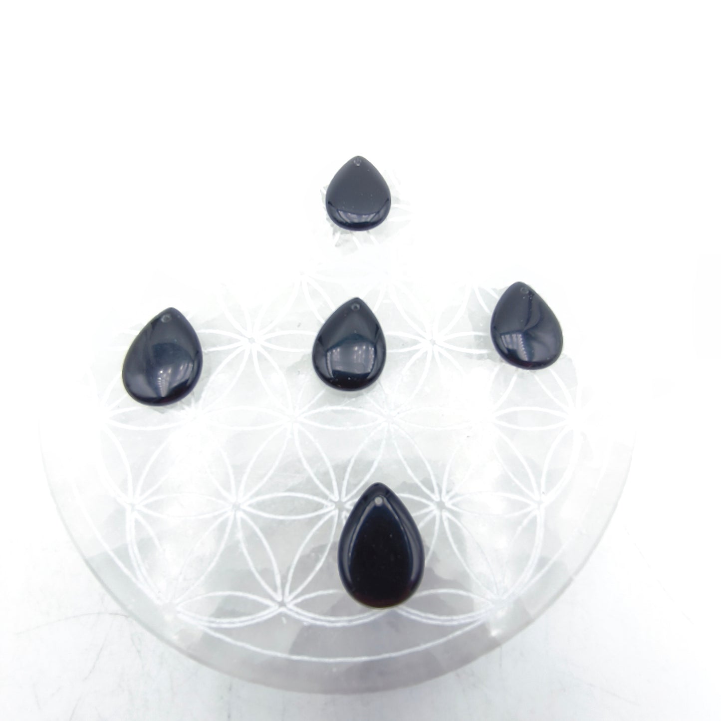 Pendentif Goutte Obsidienne noire