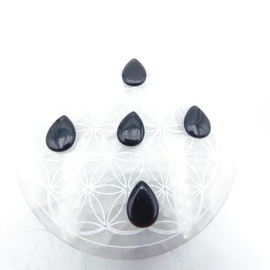 Pendentif Goutte Obsidienne noire