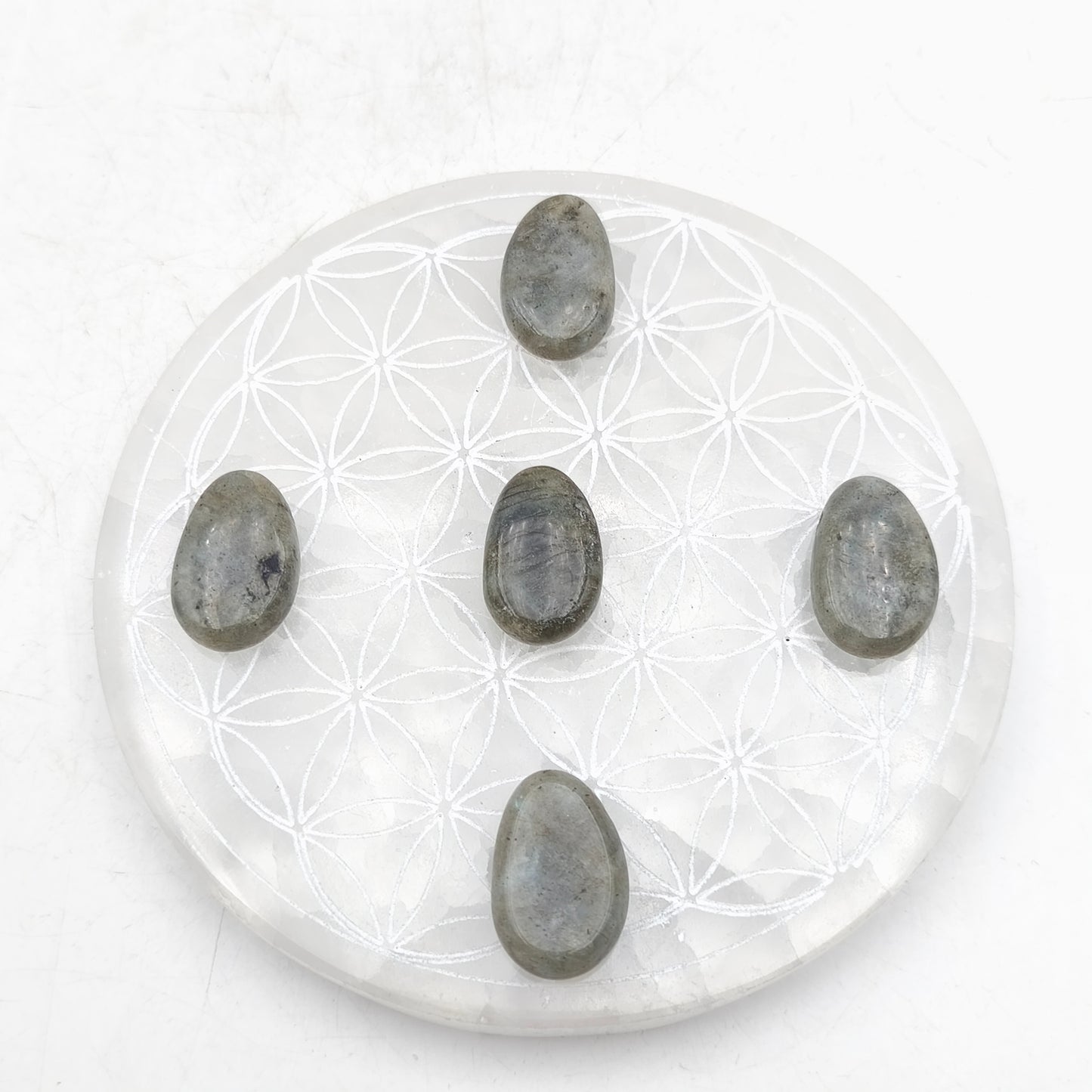 Pendentif pierre roulée percée - Labradorite
