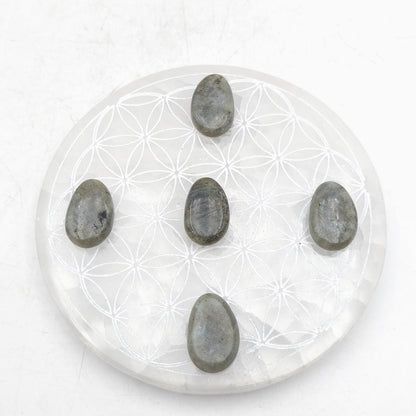 Pendentif pierre roulée percée - Labradorite
