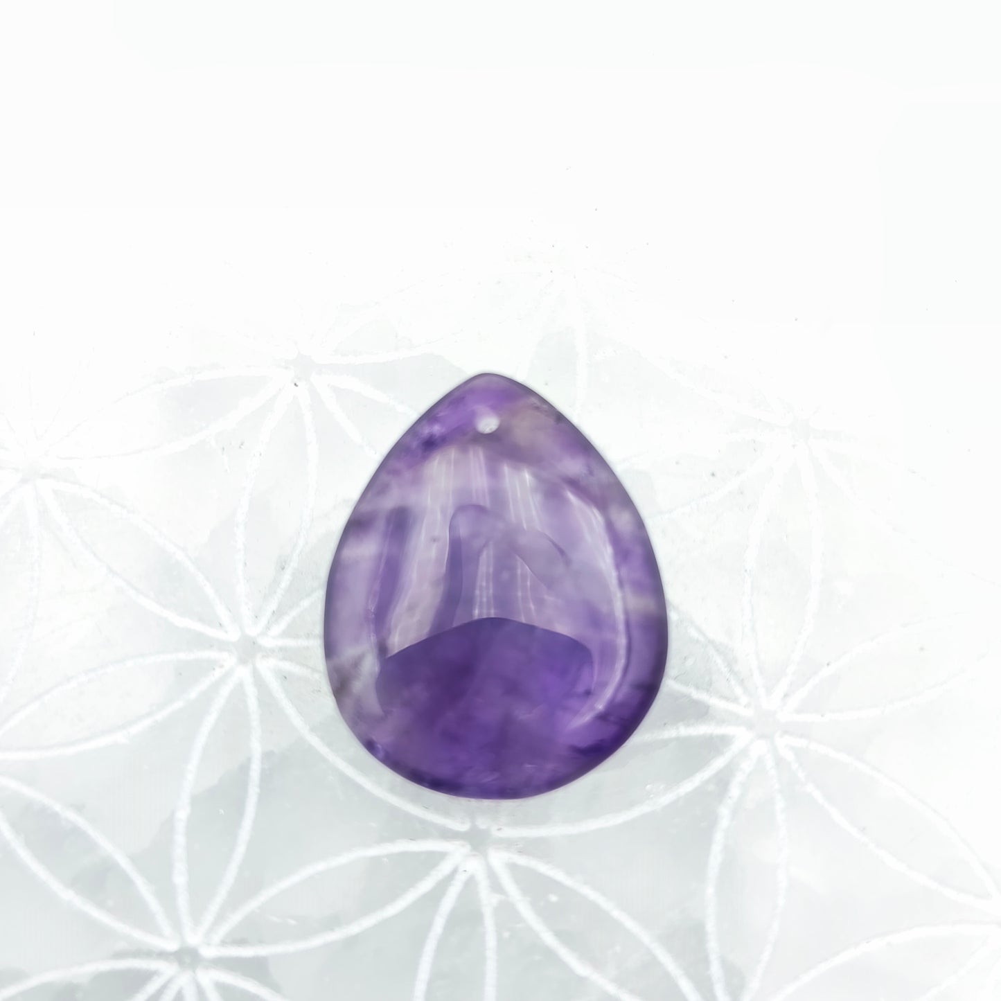 Colgante gota perforada - Amatista natural