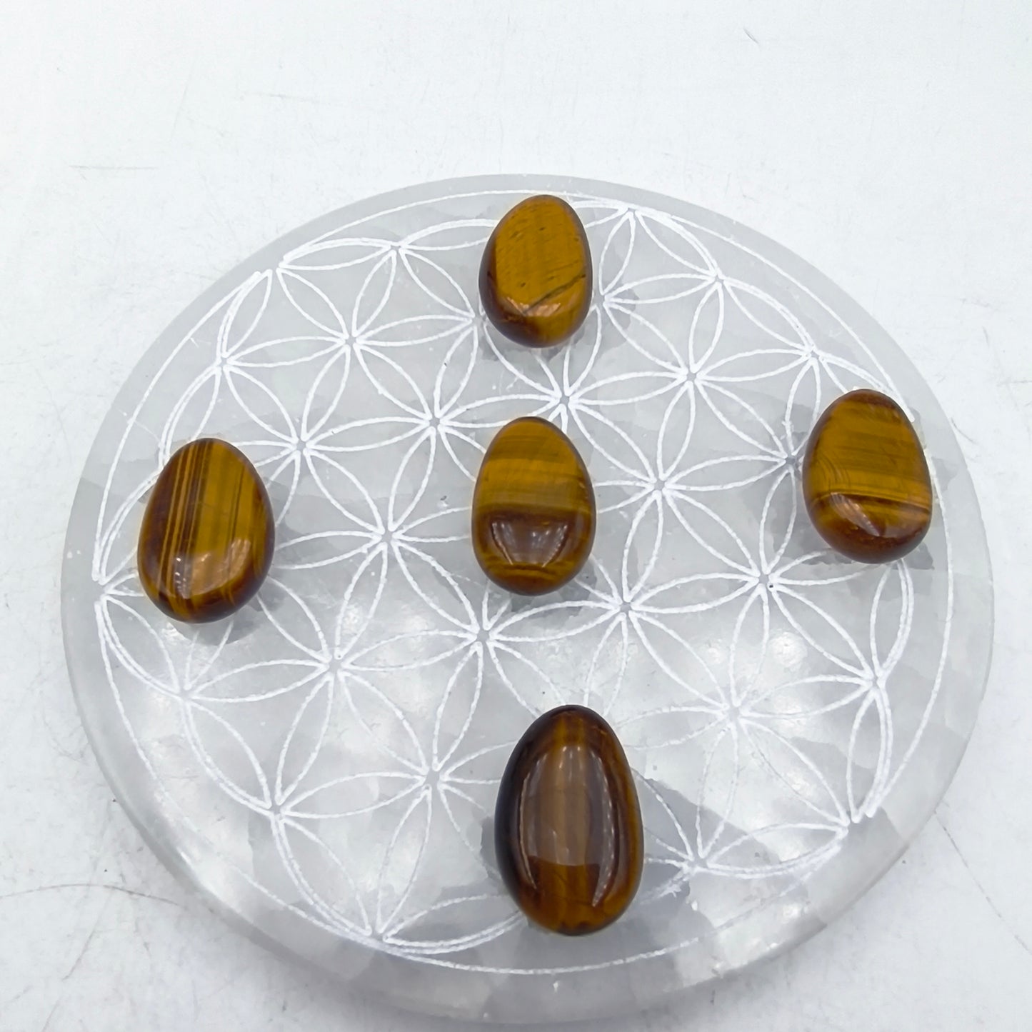 Pendentif pierre roulée percée - Oeil de tigre