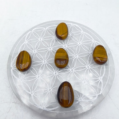Pendentif pierre roulée percée - Oeil de tigre