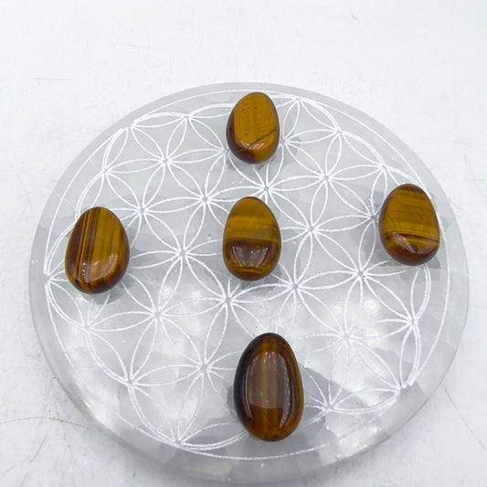 Pendentif pierre roulée percée - Oeil de tigre