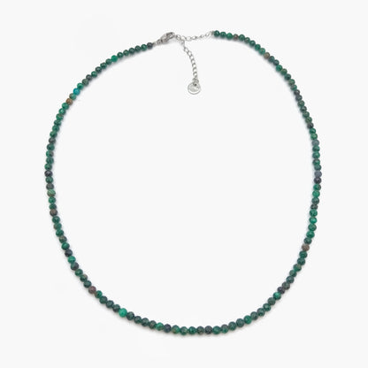Collar de perlas facetadas - Malaquita (3 mm)