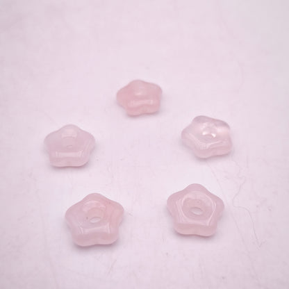 Pendentif Fleur Quartz rose