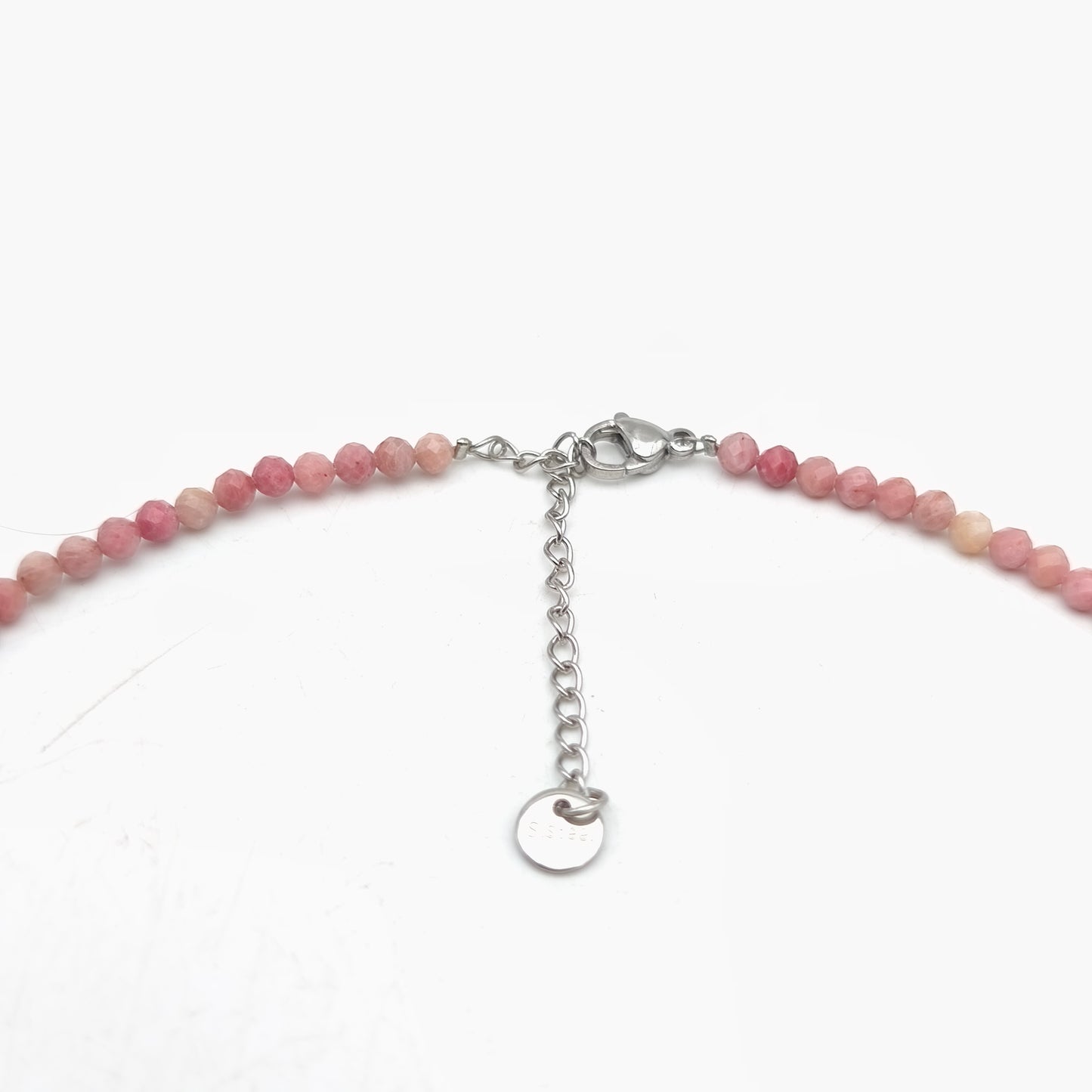Halskette facettierte Perlen - Rhodonit EXTRA (3 mm)