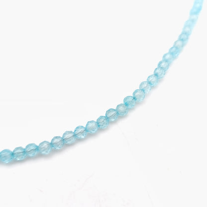 Facettierte Perlenkette - Topas EXTRA (3 mm)