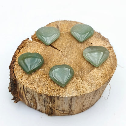 Petit Coeur PLAT- Aventurine verte - Taille M