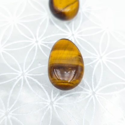 Pendentif pierre roulée percée - Oeil de tigre