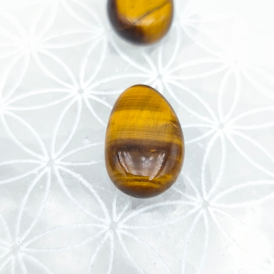 Pendentif pierre roulée percée - Oeil de tigre