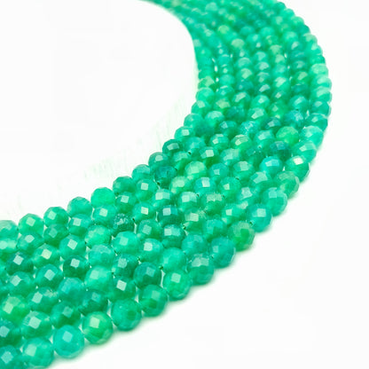 Rang de perles facettées - Aventurine verte (8 mm)