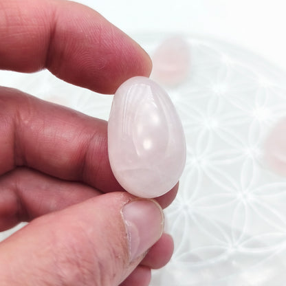 Pendentif pierre roulée percée - Quartz rose