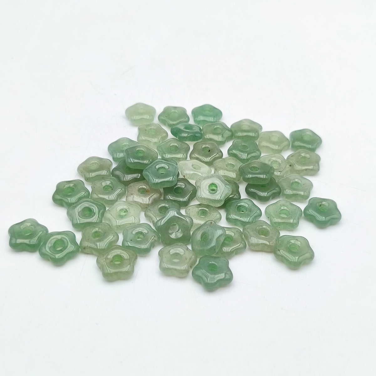 Pendentif Fleur Aventurine verte