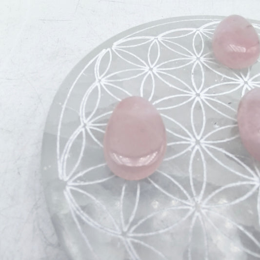 Pendentif pierre roulée percée - Quartz rose